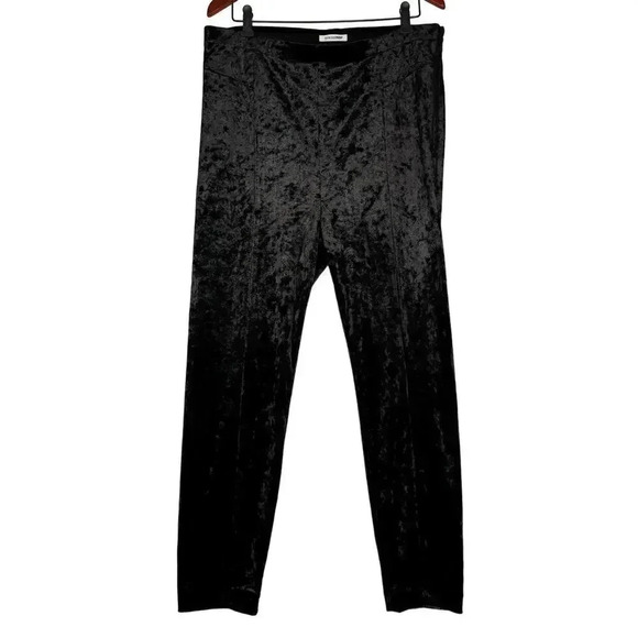 GOOD AMERICAN Whimsygoth Black Velvet Straight Leg High Rise Size 5 - Picture 1 of 5